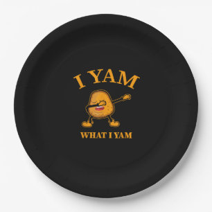 Assiettes En Carton Je Yam Ce Que J'Ai Yam Potatoueur Ou Danseur