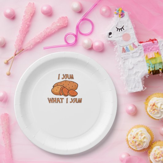 Assiettes En Carton Je Yam Ce Que Je Yam Classic Funny Basic (Fête)