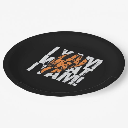 Assiettes En Carton Je Yam Ce Que Je Yam Drôle Citation (Angle)