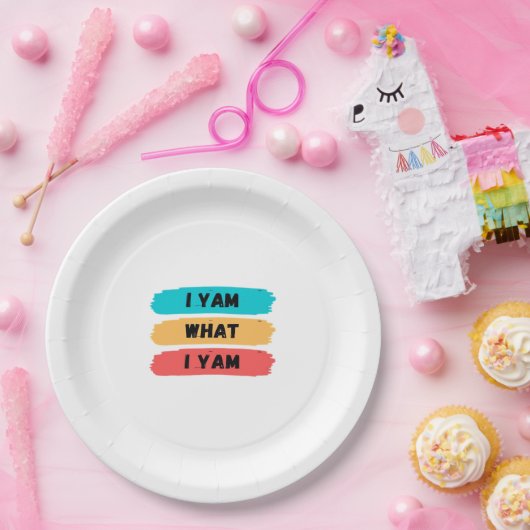 Assiettes En Carton Je Yam Ce Que Je Yam Funny Classic (Fête)