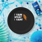 Assiettes En Carton Je Yam Ce Que Je Yam Funny Food Lover Classique (Fête)