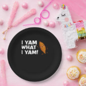 Assiettes En Carton Je Yam Ce Que Je Yam Funny Food Lover Classique (Fête)
