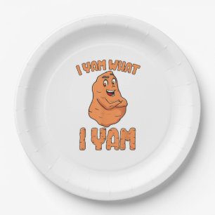 Assiettes En Carton Je Yam Ce Que Je Yam Sweet Pomme De Terre Drôle Th