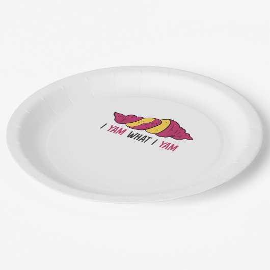 Assiettes En Carton Je Yam Ce que je Yam Sweet Potato (Angle)