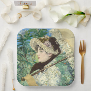 Assiettes En Carton Jeanne (printemps) Edouard Manet