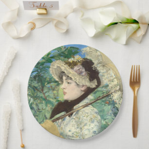 Assiettes En Carton Jeanne (printemps) Edouard Manet