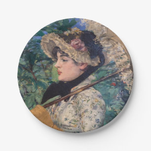 Assiettes En Carton Jeanne (Printemps) Par Édouard Manet