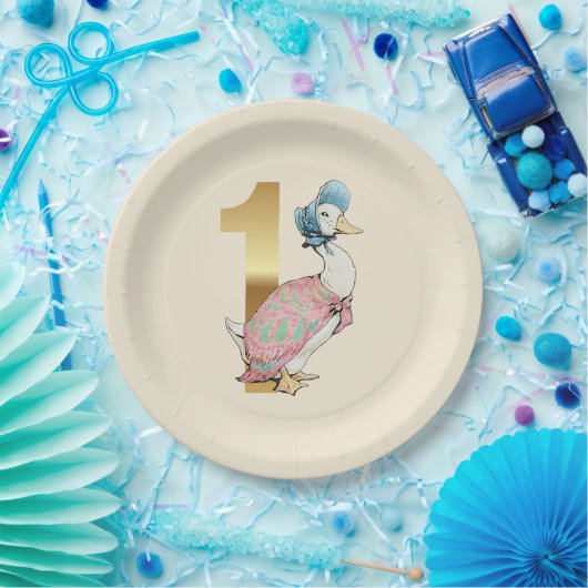 Assiettes En Carton Jemima Puddle Duck Premier anniversaire (Fête)