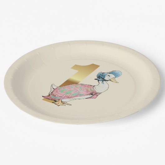 Assiettes En Carton Jemima Puddle Duck Premier anniversaire (Angle)