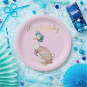 Assiettes En Carton Jemima Puddle Duck "Premier anniversaire" Texte (Fête)