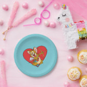 Assiettes En Carton Jerry Mouse habillée en Valentine Cupide (Fête)