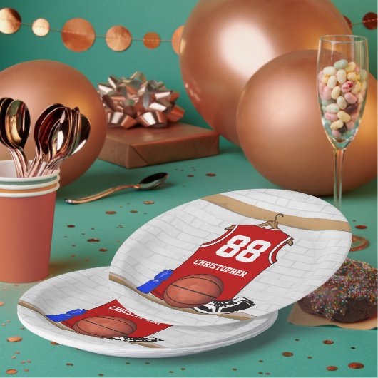 Assiettes En Carton Jersey de basket momento (Multi)