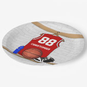 Assiettes En Carton Jersey de basket momento (Angle)