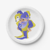 Assiettes En Carton Jester Violet Et Vert (Devant)