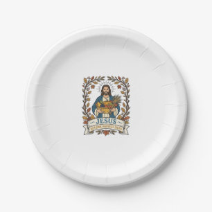 Assiettes En Carton Jésus Automne Récolte Foi Jésus Automne Récolte Ch