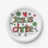 Assiettes En Carton Jésus Christ (Devant)