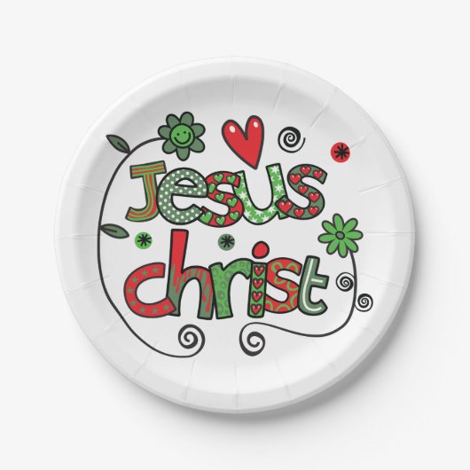 Assiettes En Carton Jésus Christ (Devant)