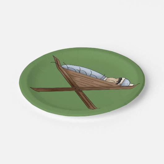 Assiettes En Carton Jésus Dans Les Plaques De Papier Manger (Angle)