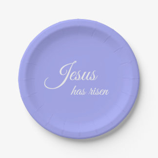 Assiettes En Carton Jésus Est Devenu Personnalisé Purple Chrétien Pâqu