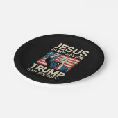 Assiettes En Carton Jésus est mon sauveur Trump est mon président 47 U (Angle)