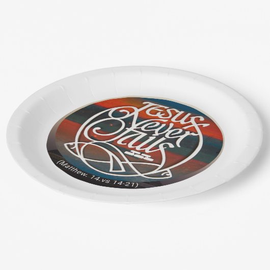 Assiettes En Carton JÉSUS Jamais ne échoue (Angle)