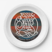 Assiettes En Carton JÉSUS Jamais ne échoue (Devant)