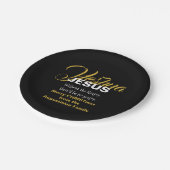 Assiettes En Carton JÉSUS noir RAISON SAISON Plaque de papier de Noël (Angle)