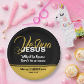 Assiettes En Carton JÉSUS RAISON SAISON Écriture chrétienne Écriture N (Fête)