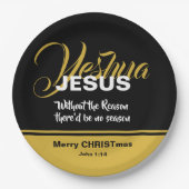 Assiettes En Carton JÉSUS RAISON SAISON Écriture chrétienne Écriture N (Devant)