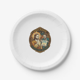 Assiettes En Carton Jésus Voisin En colère Plainte pour bruit Fête bru