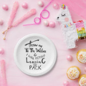 Assiettes En Carton Jetez-moi aux loups ! Citation motivante (Fête)