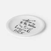 Assiettes En Carton Jetez-moi aux loups ! Citation motivante (Angle)