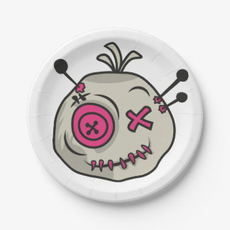 Assiettes En Carton Jeton Voodoo Plaque papier ronde de 7 po
