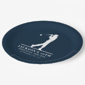 Assiettes En Carton Jeu d'Anniversaire de Golf de la Marine (Angle)