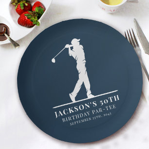Assiettes En Carton Jeu d'Anniversaire de Golf de la Marine