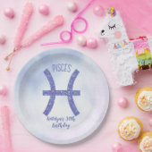 Assiettes En Carton Jeu d'Anniversaire violet sur mesure (Fête)