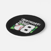 Assiettes En Carton Jeu de baseball 8 ans Thème 8 anniversaire Garçon (Angle)