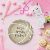 Assiettes En Carton jeu de basketball en or filmé (Fête)