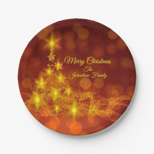Assiettes En Carton Jeu de correspondance Gold Stars Tree Change Name