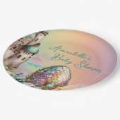 Assiettes En Carton Jeu de dragon de bébé Fairytale sur arc-en-ciel (Angle)