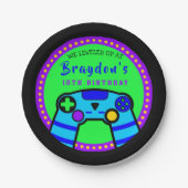 Assiettes En Carton JEU DE JEUX VIDÉO JEU Anniversaire Cadeau de fête  (Devant)