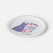 Assiettes En Carton Jeu de mode violet (Angle)