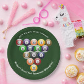 Assiettes En Carton Jeu de piscine des boules de billard de support de (Fête)