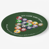 Assiettes En Carton Jeu de piscine des boules de billard de support de (Angle)