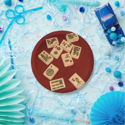 Assiettes En Carton Jeu d'heure-milliampère Jongg (Fête)