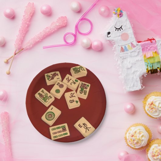 Assiettes En Carton Jeu d'heure-milliampère Jongg (Fête)