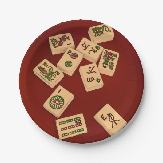 Assiettes En Carton Jeu d'heure-milliampère Jongg (Devant)