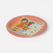 Assiettes En Carton Jeune fille Joyeux anniversaire (Angle)