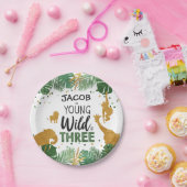 Assiettes En Carton Jeune garçon sauvage et de trois d'anniversaire (Fête)