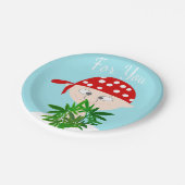 Assiettes En Carton Jeune homme avec bouquet de mauvaises herbes Perso (Angle)